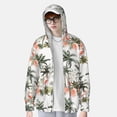 thumbnail image 3 of Pofeuu Flamingo Palm Trees Print Sun Protection Outdoor Lightweight Full Zip UV Cooling Hoodie Long Sleeve Summer Clothing for Outdoor Hiking-Medium, 3 of 5