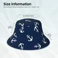 thumbnail image 6 of Bingfone Nautical Themed Simple Anchors Bucket Hat For Men Women,Packable Reversible Printed Sun Hats,Fisherman Outdoor Travel Hiking Beach Caps, 6 of 9