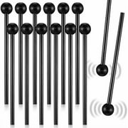 12 Pcs Glockenspiel Drum Mallets Percussion Xylophone Mallets 8.5 Inch Wood Baton Percussion Sticks Rubber Head with Storage Bag for Xylophone Glockenspiel Marimba Bell Chime