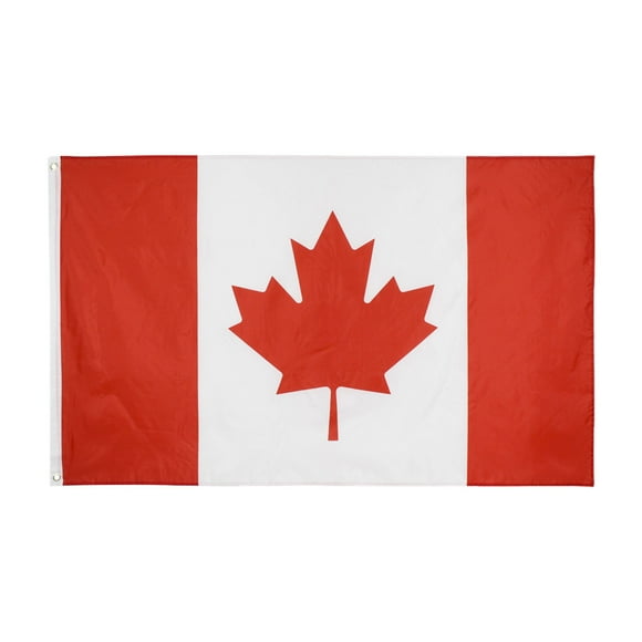 Canada Flag 240x150cm, Large Canadian Flags for Outside - Double Side with Brass Eyelets for Olympic Party Decorations, Bar Garden Street Decoration Indoor Outdoor