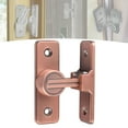 thumbnail image 2 of Pestillo para puerta de granero, cerradura de seguridad para el hogar, herrajes de aleación de zinc, pestillo para puerta corrediza Oro rosa de 90 grados., 2 of 8