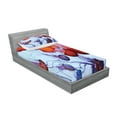 thumbnail image 2 of Ambesonne Nautical Fitted Sheet & Pillow Sham Set, Jellyfish in the Ocean, Twinxl, Pale Blue Rust, 2 of 2