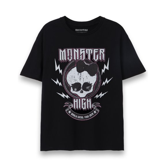 Monster High World Tour Womens Black Short Sleeved T-Shirt | 3XL | Made by Vanilla Underground