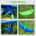 thumbnail image 6 of Swing Sets for Kids Outsunny Metal Swing Set with Glider, Two Swing Seats and Adjustable Height, Outdoor Heavy Duty A-Frame Suitable for Playground, Backyard, Green,Outdoor Swing Sets, 6 of 11