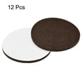 thumbnail image 3 of Uxcell Felt Furniture Pads 85mm Dia Self-stick Anti-scratch Floor Protector Brown 12 Pads, 3 of 5