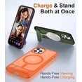 thumbnail image 2 of Funda Magnética con Soporte invisible Integrado, Delgada y Fina, para iPhone 12 Pro Max 6.7", Naranja, 2 of 7