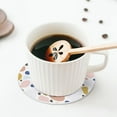 thumbnail image 6 of Kdxio Geometric Spots Funny Coasters,4 Pcs Leather Coasters,Housewarming Gifts,Protect Furniture from Water Marks Scratch and Damage, 6 of 8