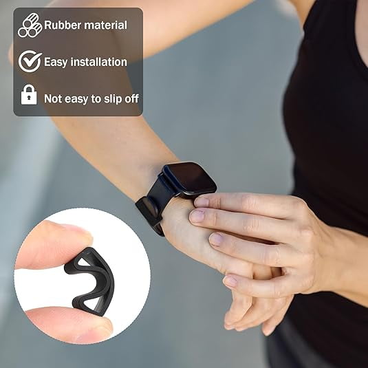 DSRHJI Watch Band Loops,Silicone Watch Strap Holder Loop Watch