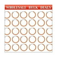 thumbnail image 1 of 200 Rhodium Plated Non-Piercing Orange Spring Hoops (8mm) - Bulk24, 1 of 1