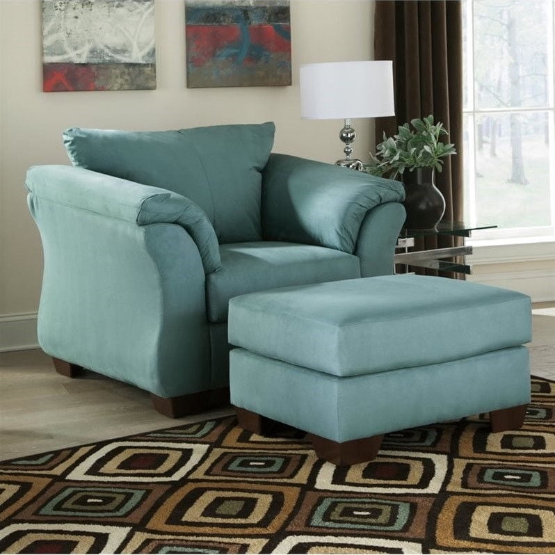 The Darcy Mocha Chair with Ottoman 