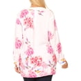 thumbnail image 2 of Sakkas Fara Women's Casual Floral Print Lightweight Long Sleeve Blouse Tunic Top - NM217-Multi - Plus Size, 2 of 5