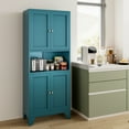 thumbnail image 4 of CHSHIN 69"H Modern Metal Pantry Storage Cabinet with Shelves for Home,Kitchen,Blue(Width:27.6"), 4 of 7