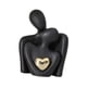 thumbnail image 2 of Estatua de pareja, escultura abstracta, decoración del hogar, figura de pareja abrazándose de cerámica Negro, 2 of 9