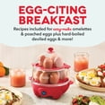 thumbnail image 3 of Dash Deluxe Rapid Egg Cooker for Hard Boiled, Poached, Scrambled Eggs, Omelets, Steamed Vegetables, Dumplings & More, 12 Egg Capacity, with Auto Shut off, Red, 3 of 6