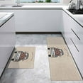 thumbnail image 4 of Fall 2 Pieces Non-Slip Kitchen Mat Set Brown Trucks Ball Maple Leaves Thanksgiving Soft Door Mat with Rubber Backing,Dirtproof Rugs for Entrance Doorway 18x30in+18x48in, 4 of 9