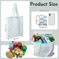 thumbnail image 3 of Foldable Tote Bag with Coral Reef & Tropical Fish Design - Durable, Eco-Friendly & Machine Washable Reusable Grocery Bag for Busy Parents & Students, 3 of 3