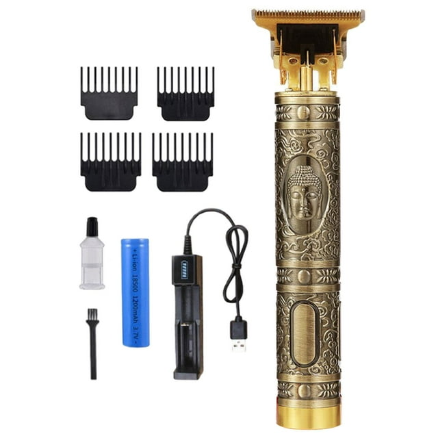 Hair T Blades with 4 Guide Combs Baldhead Professional Beard Trimmer USB Charging Station