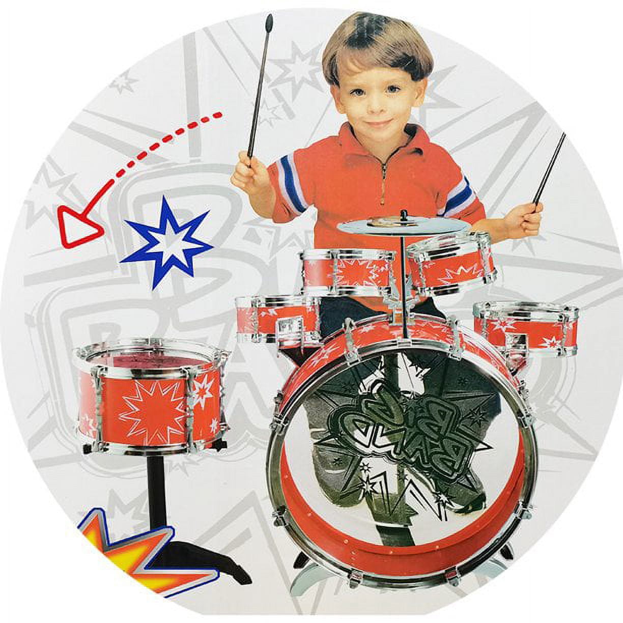 Vebreda Electronic Drum Set 9 Pads, Red