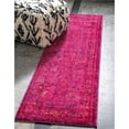 thumbnail image 2 of Unique Loom Tapis Medici Abstrait 2' 7 x 10' Runner Fuchsia/rouge, 2 of 2