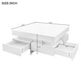 thumbnail image 6 of Euroco Storage Particle Board Coffee Table, White, 6 of 8