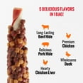 thumbnail image 6 of Good 'n' Fun Triple Flavor Blasts, Rawhide Chews for All Dogs, 12 oz, 6 of 10