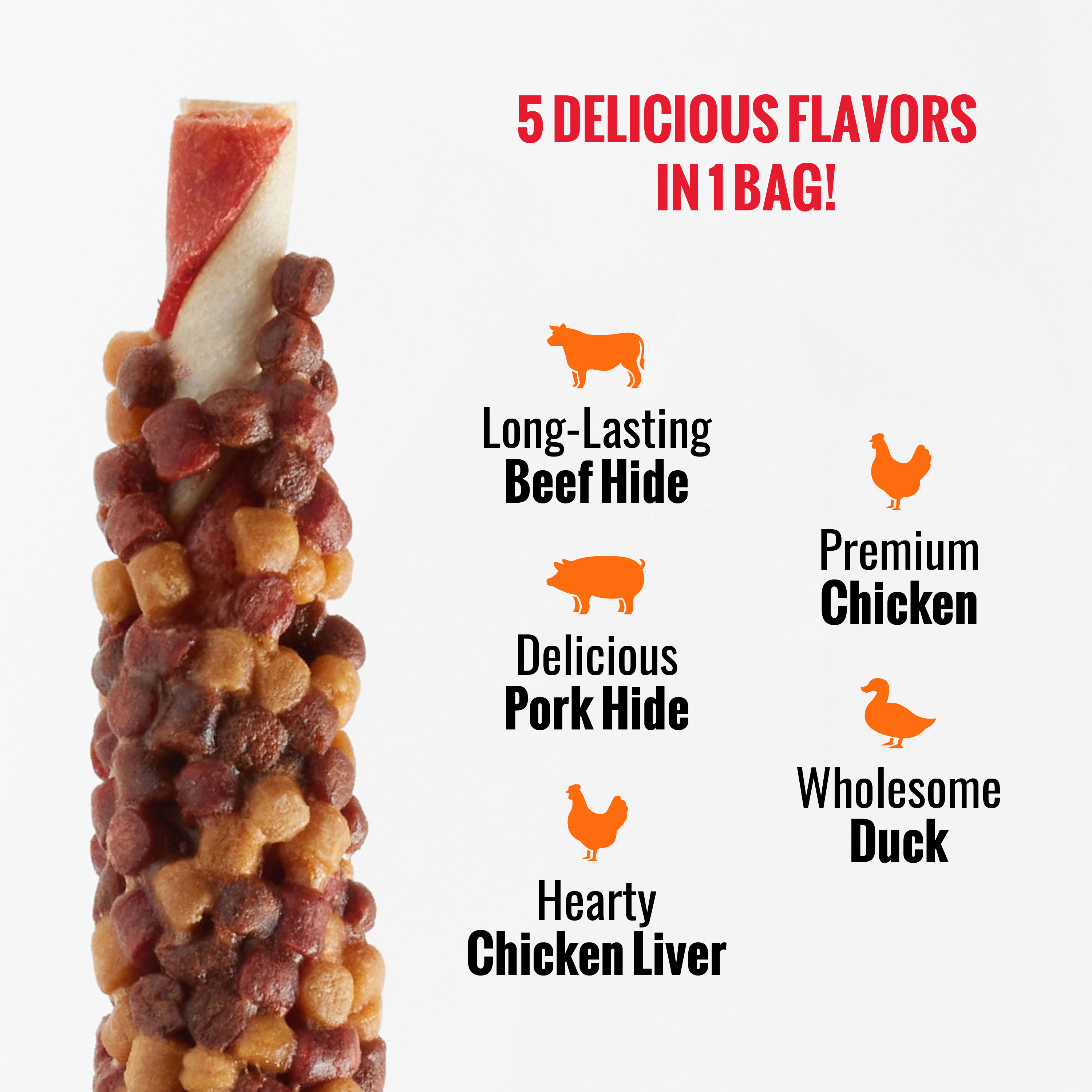 Good 'n' Fun Triple Flavor Blasts Rawhide Chews, 12-Oz photo 5