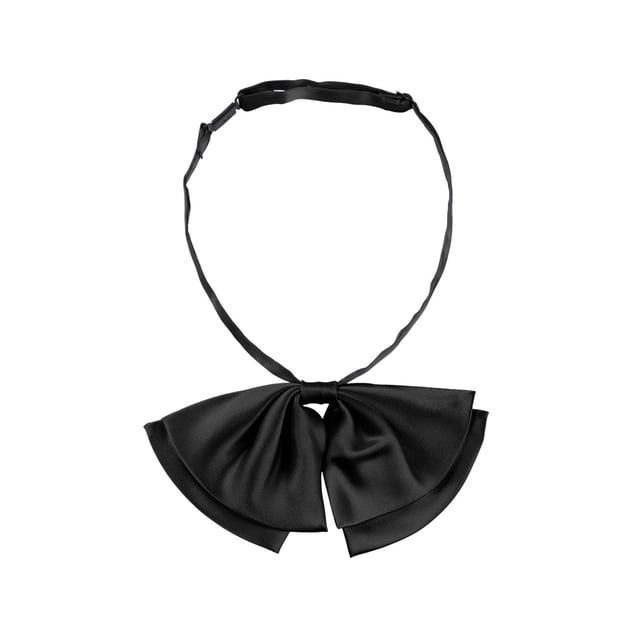CORBATA PREATADA INSPIRADA CHIC PARA MUJERES, CON NUDO AJUSTABLE, ACCESORIO DE CUELLO, NEGRO, TALLA ÚNICA