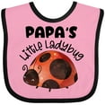 thumbnail image 3 of Inktastic Papa's Little Ladybug Boys or Girls Baby Bib, 3 of 4