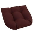 thumbnail image 2 of Burgundy Chair Cushion 19x19 - Twill Rounded Back Seat Pad, Indoor Home Decor, Comfortable Cushion for Kitchen, Dining, Living Room Furniture, 2 of 2