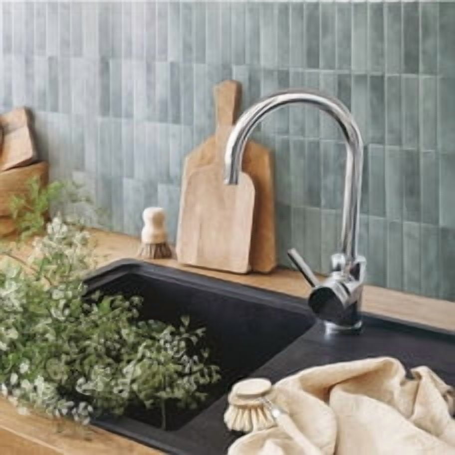 Smart Tiles Peel and Stick Backsplash, 5 Adhesive Tiles, Morocco Grey, 11.43"x9"