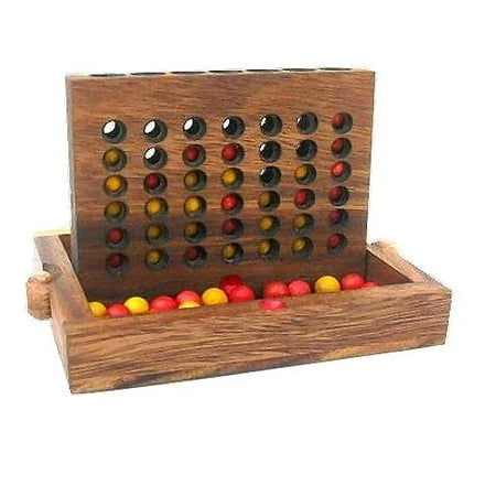 Connect Four  - Wooden Strategy Game