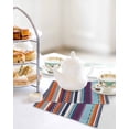 thumbnail image 4 of Modern Bohemian Kitchen Dish Towels for Drying Dishes Set of 2, Minimalist Abstract Boho Paisley Orange Red Waffle Weave Microfiber Hand Tea Bathroom Towels Quick Dry & Absorbent Towel 12x12, 4 of 7