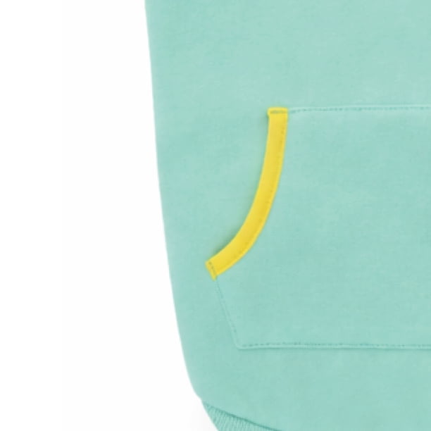 One Paw, Mint Hooded Dog Sweatshirt with Contrast Trim , Soft