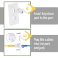 thumbnail image 5 of Bates- 2 Port Keystone Wall Plate, 10 Pack, White Ethernet Wall Cover, Keystone Plate 2 Port, Ethernet Wall Plate 2 Port, Ethernet Gang Wall Plate, Ethernet Plate, Dual Gang Keystone Wall Plate, 5 of 8