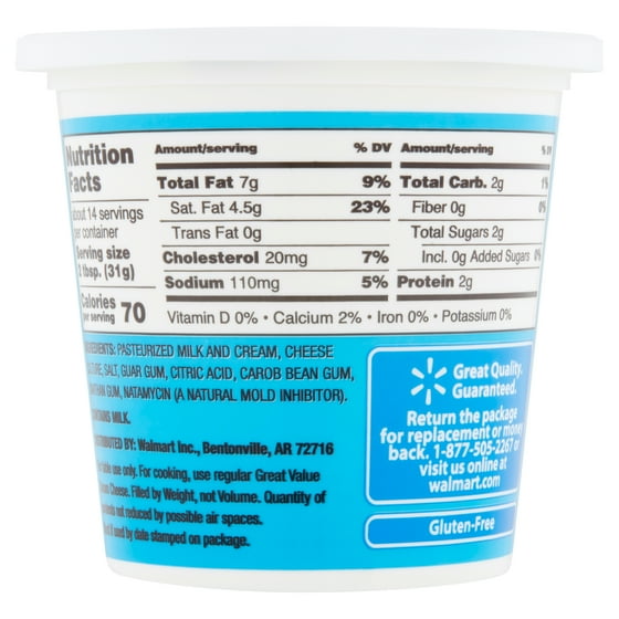 Great Value Cream Cheese Spread 16 oz Walmart