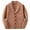 Brown, variant on FAHUOMU Men's Knitwear Button Down Shawl Collar Cardigan Sweater with Pockets Cable Knit Oversized Vintage Long Sleeve Jacket