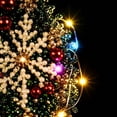 thumbnail image 4 of DIY Christmas Wreath Kit with LED Lights, Light-Up Pearl Painting Kit, Diamond Art Wreath for Adults, Beaded Christmas Wreath Ornament for Door & Wall, 7.9" × 7.9", Akmoler, 4 of 6
