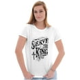 thumbnail image 4 of Serve The King Jesus Christ Religion Womens Slim Fit Graphic Tee Brisco Brands S, 4 of 5