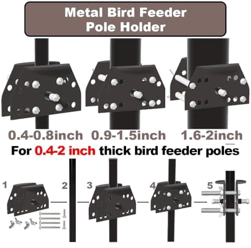 20 Inch Squirrel Baffle for Bird Feeder Pole, Adjustable Opening Size, for Up to 4x4 Inch Wide Wooden Post, Outside Pole Mount Bird House Guard for Outdoor Shepherd’s Hook.$$Garden & Patio