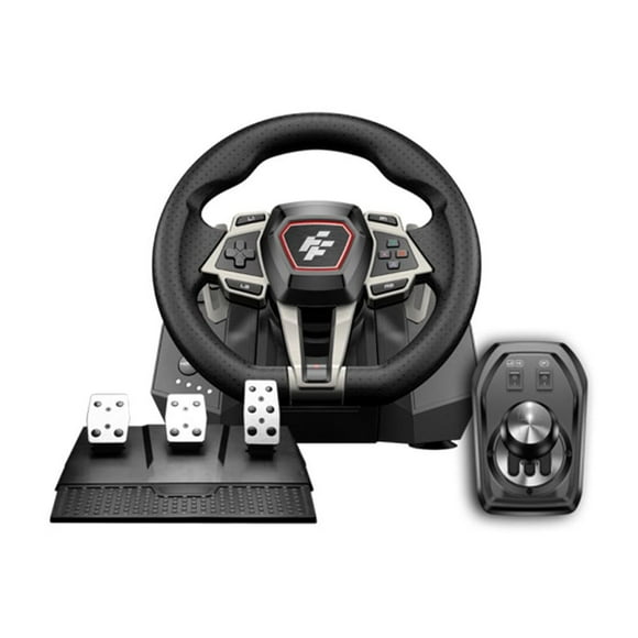 Flashfire IMOLA with Force Feedback Racing Steering Wheel with H-shifter and Pedals for PC, PS4, XBOX ONE and XBOX Series X/S, Black