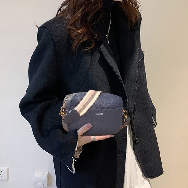 Bolsa Bandolera Bolsa bandolera mujer Casual PU cámara monedero Simple Messenger bolsas azul oscuro azul Ndcxsfigh Para Estrenar