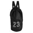 thumbnail image 1 of Basketball Football Soccer Training Exercising Mesh Backpack Shoulder Drawstring Bag (Black), 1 of 4