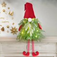 thumbnail image 1 of ER Árbol de Navidad pequeño, árbol de Navidad preiluminado con pata colgante, decoraciones de mesa para árbol de Navidad, mini árbol de Navidad artificial con luces, decoraciones navideñas para fiestas navideñas Rojo Verde, 1 of 5