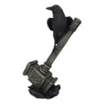 thumbnail image 6 of Odin Raven Perching On Thor Hammer Mjolnir With Viking Runes Skaldenmet Figurine, 6 of 8