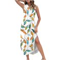 thumbnail image 2 of Tnhcen Women's Summer Sleeveless Print Dress 4 - Way Stretch Casual Beach Cover - Up V - Neck Pocket Relaxed Fit Loose Dress, Available in S - 2XL, 2 of 6