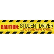 MagnaCard Magnetic Bumper Sticker 'Caution Student Driver and Screaming Parent', 12 x 3 x 0.1 inches (20038)