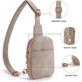 thumbnail image 3 of Small Sling Bag for Women Leather Crossbody Fanny Packs Chest Bag for Women, 3 of 6