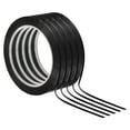 thumbnail image 1 of Cinta para pizarra blanca Uxcell de 1/8" x 72 yardas, paquete de 5 cintas delgadas para borrado en seco, negra, 1 of 6