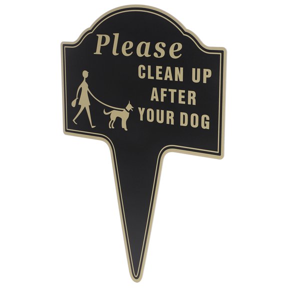 Dog Walking Warning Sign Outdoor Decor Clean up after Your Notice Please Vintage Yard Signs Stake Painting