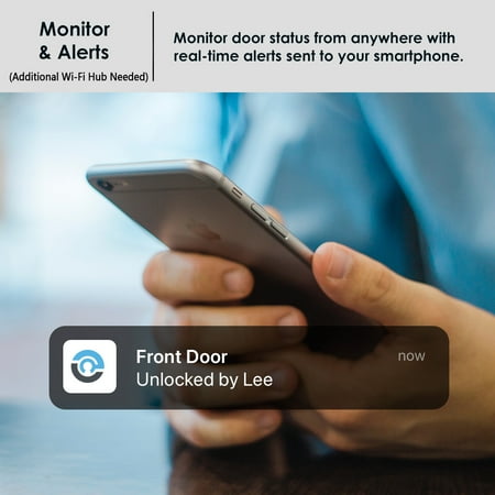 Lockly - Secure Plus Smart Lock Replacement Deadbolt with 3D Biometric Fingerprint/App/Physical Key - Matte Black